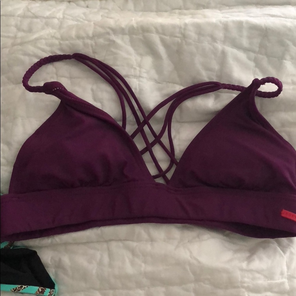 purple bikini top